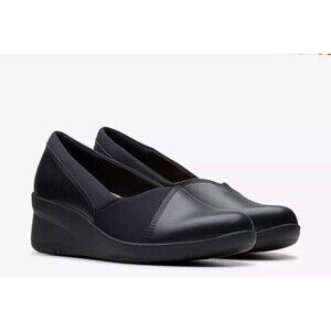 Clarks Women's Black Wedge Shoes